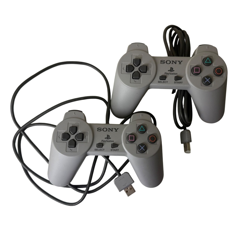 Sony PlayStation Classic Controller 2-Pack USB Wired SCPH-1000R Retro UNTESTED